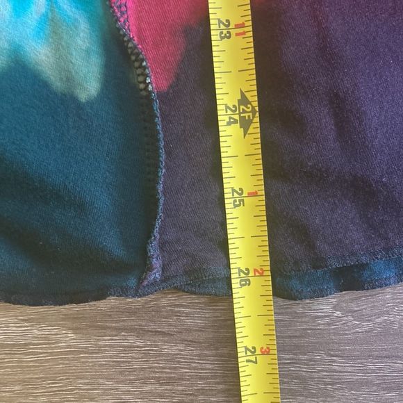 Womens Medium Black Hippie Tie Dye Rayon Skirt - Picture 5 of 8